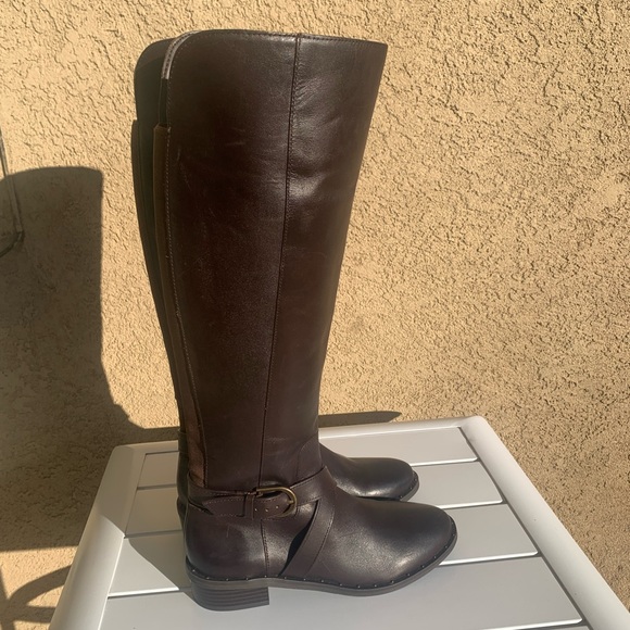 INC International Concepts Shoes - NWT INC International Concepts dark brown leather tall boots size 6.5M